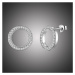 GRACE Silver Jewellery Stříbrné náušnice se zirkony Lydia, stříbro 925/1000 E-PAS437-1/2 Stříbrn