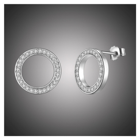 GRACE Silver Jewellery Stříbrné náušnice se zirkony Lydia, stříbro 925/1000 E-PAS437-1/2 Stříbrn
