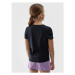Dívčí sportovní rychleschnoucí tričko 4F - černé