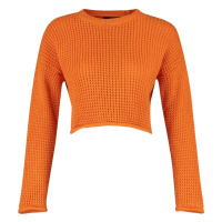 Trendyol Orange Crop pletený svetr