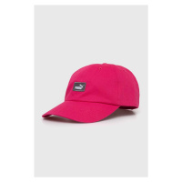 Bavlněná baseballová čepice Puma růžová barva, s aplikací, 2366917