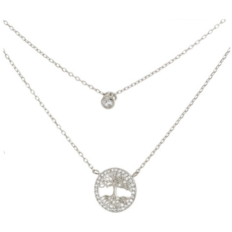 Dámský stříbrný náhrdelník strom života STNAH095F Ego Fashion