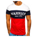Pánské tričko s potiskem "WARRIOR" 100693 - červená