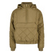 Ladies Oversized Diamond Quilted Pull Over Jacket - tiniolive