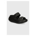 Pantofle Crocs Classic Crush Sandal dámské, černá barva, na platformě, 207670