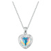 GRACE Silver Jewellery Stříbrný náhrdelník Duhové srdce - stříbro 925/1000 NH-BSN285/76 Stříbrná