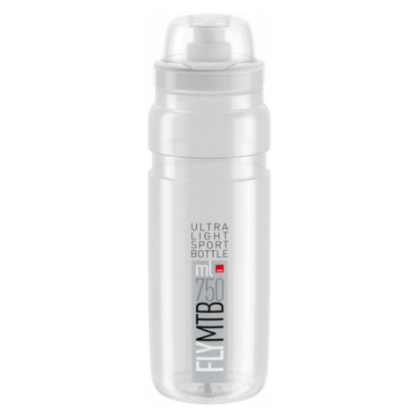 ELITE-Fľaša FLY MTB transparentná šedé logo 750 ml Bílá