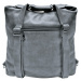 Velký středně šedý kabelko-batoh z eko kůže Crissie
