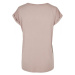 Ladies Modal Extended Shoulder Tee - duskrose