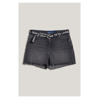 Šortky karl lagerfeld jeans klj mr belted denim short washed grey