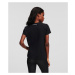 Tričko karl lagerfeld boucle profile t-shirt black