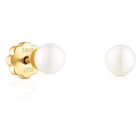 Tous Zlaté náušnice s pravou perlou 1003595900