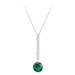 Preciosa Stříbrný náhrdelník s kubickou zirkonií Lucea 5296 66 (řetízek, přívěsek)