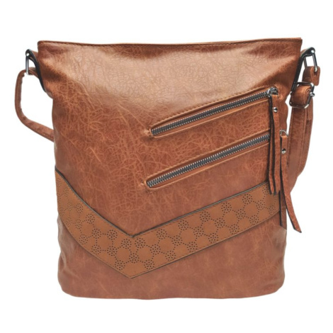 Moderní středně hnědá crossbody kabelka s kapsami Rosy bag
