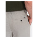 Ombre Clothing Trendy světle šedé chinos kalhoty s elastickým pásom V1 PACP-0157
