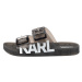 Pantofle karl lagerfeld jelly strap double buckle sandal černá