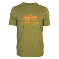Alpha Industries Tričko Basic T-Shirt zelená khaki