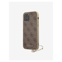 Guess 4G Charm Zadní Kryt pro iPhone 12/12 Pro 6.1 Brown