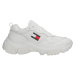 Tommy Hilfiger LEATHER HYBRID CHUNKY SOLE TRAINER Dámská volnočasová obuv, bílá, velikost