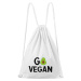 DOBRÝ TRIKO Bavlněný batoh s potiskem Go vegan Barva: Červená