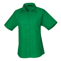 Premier Workwear Dámská košile s krátkým rukávem PR302 Emerald -ca. Pantone 341