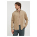 Manšestrová košile Samsoe Samsoe pánská, béžová barva, regular, s límečkem button-down