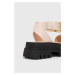 Kožené sandály Charles Footwear Jinny dámské, béžová barva, na platformě, Jinny.Sandal