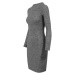 Ladies Rib Dress - charcoal