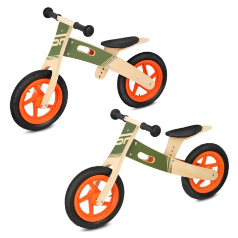 Dětské dřevěné odrážedlo SPOKEY Woo-Ride Duo - khaki