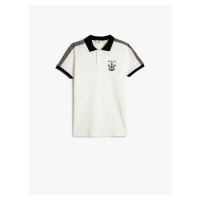 Koton Polo T-Shirt Short Sleeve Buttoned Ribbon Detail