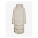 Krémový prošívaný zimní kabát s kapucí VERO MODA Erica Holly