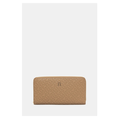 Peněženka Tommy Hilfiger dámská, béžová barva, AW0AW17955