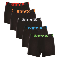 5PACK pánské boxerky Styx sportovní guma černé (5G9602)