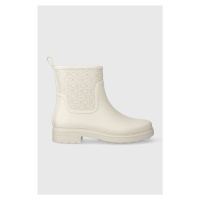 Holínky Calvin Klein ESS RAINBOOT-EPI MONO MIX dámské, béžová barva, HW0HW01695