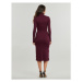 Lauren Ralph Lauren VAUREEN-LONG SLEEVE-DAY DRESS Bordó