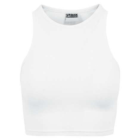 Urban Classics Ladies Cropped Rib Top Dámský top bílá