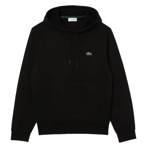 Lacoste Organic Brushed Cotton Hoodie - Noir Černá