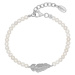 Engelsrufer Stříbrný perlový náramek s peříčkem ERB-GLORY-FEDER