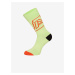 Světle zelené dámské ponožky z Merino vlny ALPINE PRO Phalte