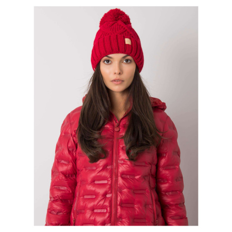 Červená teplá zimní čepice Fashionhunters