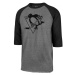 47 NHL PITTSBURGH PENGUINSIMPRINT 47 CLUB RAGLAN TEE Klubové tričko, tmavě šedá, veľkosť