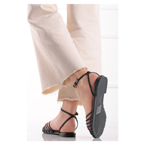 Černé nízké sandály Megan Ideal
