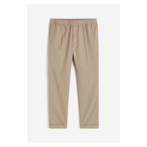 H & M - Elegantní kalhoty jogger Slim Fit - hnědá H&M