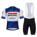 BONAVELO Cyklistický krátký dres a krátké kalhoty - SOUDAL QUICK-STEP 24 - modrá/bílá/černá