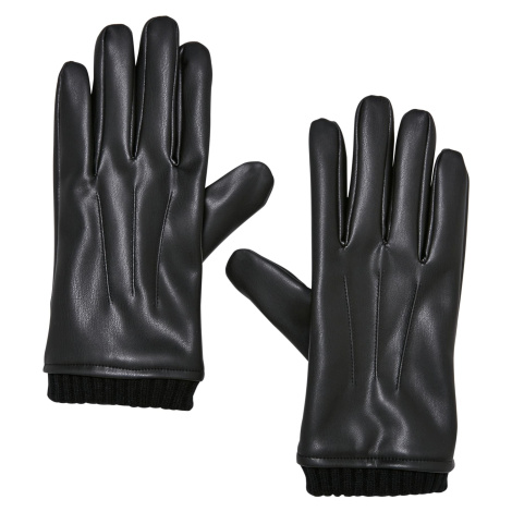 Základní rukavice ze syntetické kůže černé Urban Classics