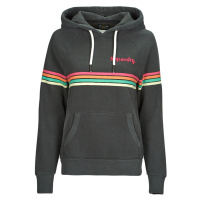 Superdry RAINBOW STRIPE LOGO HOODIE Černá