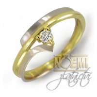 Zlatý prsten s briliantem 0033 + DÁREK ZDARMA