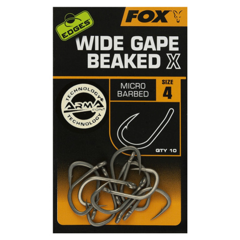 Fox Háčky Edges Wide Gape Beaked X Hooks 10ks - vel.4