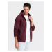 Unzipped cotton men's BASIC sweatshirt - maroon V3 OM-SSBZ-0160