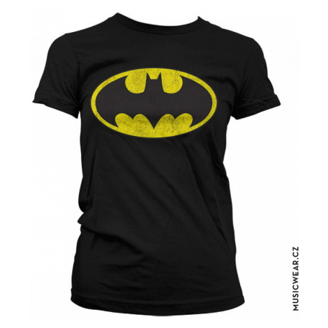 Batman tričko, Distressed Logo Girly, dámské HYBRIS